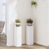 vidaXL Stalci za biljke 2 kom bijeli 17 x 17 x 60 cm konstruirano drvo Cijene