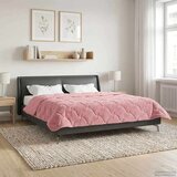  Poletna odeja Roza 200 x 200 cm Mikrofibra in Teddy flis, (5000284457) | Shoptok.si