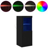  Komoda s LED svjetlima Crna Hrast 41x37x100 cm | shoptok.hr