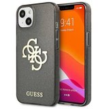 Guess GUHCP13MPCUGL4GBK big logo silikonski ovitek za iphone 13 6.1 - z zlatimi bleščicami Cene
