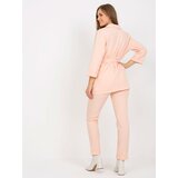 Fashion Hunters Peach elegant set with a tied belt | shoptok.hr