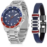 Polo Air Metal Strap Sports Men's Wristwatch Bracelet Combination Silver