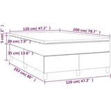  s oprugama i madracem sivi 120x200 cm od umjetne kože | shoptok.hr