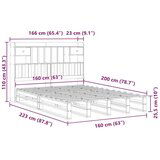 vidaXL Knjižna postelja brez vzmetnice bela 160x200 cm trdna borovina | Shoptok.si