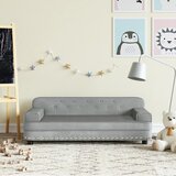 vidaXL Dječja fotelja svjetlosiva 90 x 53 x 30 cm baršunasta Cijene