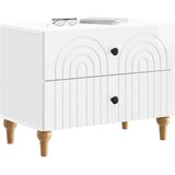  Noćni ormar s ladicama Bijela visokog sjaja 62 x 34,5 x 48 cm | Eponuda.com