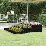 vidaXL Sadilica crna 107x107x27 cm od masivne borovine Cijene