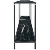  Konzolni stol crni 140 x 35 x 75,5 cm od kaljenog stakla | Eponuda.ba