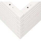  Vrtno cvetlično korito belo 70x70x45,5 cm trdna borovina | Shoptok.si