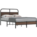 Maison Chic Posteljni okvir - Dvoposteljna postelja - Zakonska postelja brez vzmetnice 120x190 cm rjav hrast inž. les-J10393, (21772870) | Shoptok.si