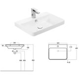 OMEGA PANELI kupaonski ormarić s umivaonikom luxury snow 60 cm crni mat | shoptok.hr