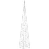vidaXL Akrilni ukrasni stožac s LED svjetlima hladni bijeli 120 cm | shoptok.hr