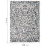  tepih ravnog tkanja 120 x 170 cm plavi s uzorkom | Eponuda.ba