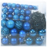  Set Božićnih Ukrasnih Kuglica 120 pcs Plava Plastika | shoptok.hr