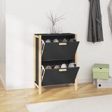 The Living Store Omarica za čevlje črna 57,5x33x80 cm inženirski les - Omarica Za Čevlje, (21433916) Cene