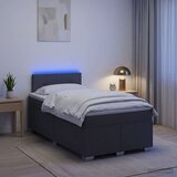  Krevet s box springom, madracem i LED-om Tamnosiva 120 x 190 cm | shoptok.hr