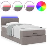 vidaXL Otomanska postelja z vzmetnico taupe 90x200 cm blago | Shoptok.si