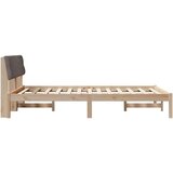  Okvir kreveta Smeđa i taupe 135 x 190 cm Masivna borovina | shoptok.hr
