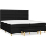  Krevet s oprugama i madracem crni 200x200 cm od tkanine | shoptok.hr