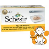 Schesir multipac Dog Chicken With Ham 4x85g, Vlažna Hrana Sa Piletinom i Šunkom | ePonuda.com
