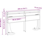  Skladišno uzglavlje Smeđi hrast 200 cm Konstruirano drvo | shoptok.hr