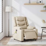  Električni masažni naslonjač od tkanine krem | shoptok.hr