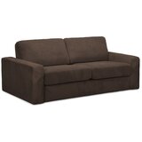 Makamii Rjava raztegljiva sedežna garnitura iz rebrastega žameta 195 cm Nona – | Shoptok.si