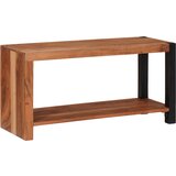 vidaXL Knjižna omara Rjava, Črna 80 x 30 x 110 cm Masiven les akacije | Shoptok.si