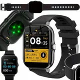 aku. unisex športna pametna ura touch 2 pasova bluetooth fitpro črna