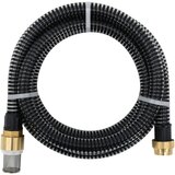 vidaXL Sesalna cev z medeninastimi nastavki 5 m 25 mm črne barve | Shoptok.si