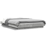 Furnova Posteljni okvir betonsko siv 140x190 cm inženirski les, (21934203) | Shoptok.si