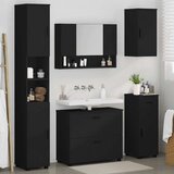  Set namještaja za kupaonicu 5 kom. Crna 35 x 30 x 192 cm | shoptok.hr
