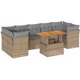  8-dijelni set vrtnih sofa od poliratana s jastucima bež | shoptok.hr