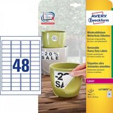 Avery Zweckform Zelo odporne odstranljive poliesterske etikete, bele, 45.7 x 21.2 mm | Shoptok.si