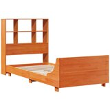  Posteljni okvir brez vzmetnice voščeno rjav 75x190 cm borovina | Shoptok.si