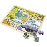 Viga 44587 puzzle na bloku, 48 dijelova - učenje o zoološkom vrtu | shoptok.hr
