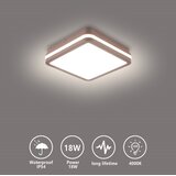  Brilagi -LED Spoljašnje plafonsko svetlo BENE LED/18W/230V 21,5x21,5 cm braon IP54 | Eponuda.com
