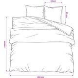  Set posteljine za poplun tamnosivi 260 x 240 cm pamučni | shoptok.hr