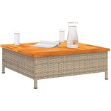  Vrtni stol bež 70 x 70 x 25 cm od ratana i bagremovog drva | shoptok.hr