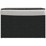  Košara za rublje s poklopcem crna 55,5x35x34 cm od poliratana | Eponuda.com