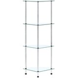 Police s 4 razine prozirne 30 x 30 x 100 cm od kaljenog stakla | shoptok.hr