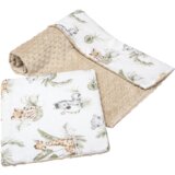 Medi Partners Quilt 75x100 + pillow 35x30 cotton + minky – Safari + beige Minky | shoptok.hr