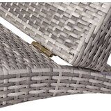 vidaXL sklopiva ležaljka za sunčanje s jastukom od poliratana siva | shoptok.hr