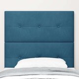  Tapecirano vzglavje s gumbi Temno modra 80 cm Žamet, (22052292) | Shoptok.si