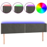  The Living Store LED posteljno vzglavje temno sivo 183x16x78/88 cm žamet - LED Vzglavje, (21451955) | Shoptok.si
