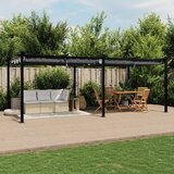  Vrtna sjenica s pomičnim krovom 3 x 6 m antracit aluminijska Slike