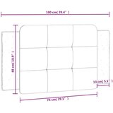 vidaXL Jastuk za uzglavlje bijelo-crni 100 cm od umjetne kože | shoptok.hr
