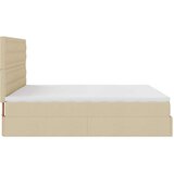  Otomanski okvir kreveta s madracima krem 200x200cm od tkanine | shoptok.hr