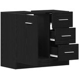 Ormarić za umivaonik crni hrast 63x30x54 cm inženjerski drvo | shoptok.hr