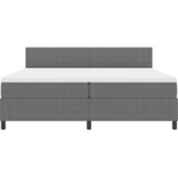 Krevet s opruga kutije Svijetlo siva i bijela. 200 x 200 cm | Eponuda.com